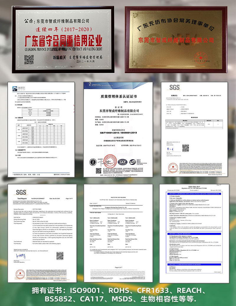 煙嘴吸油棉廠家資質證書